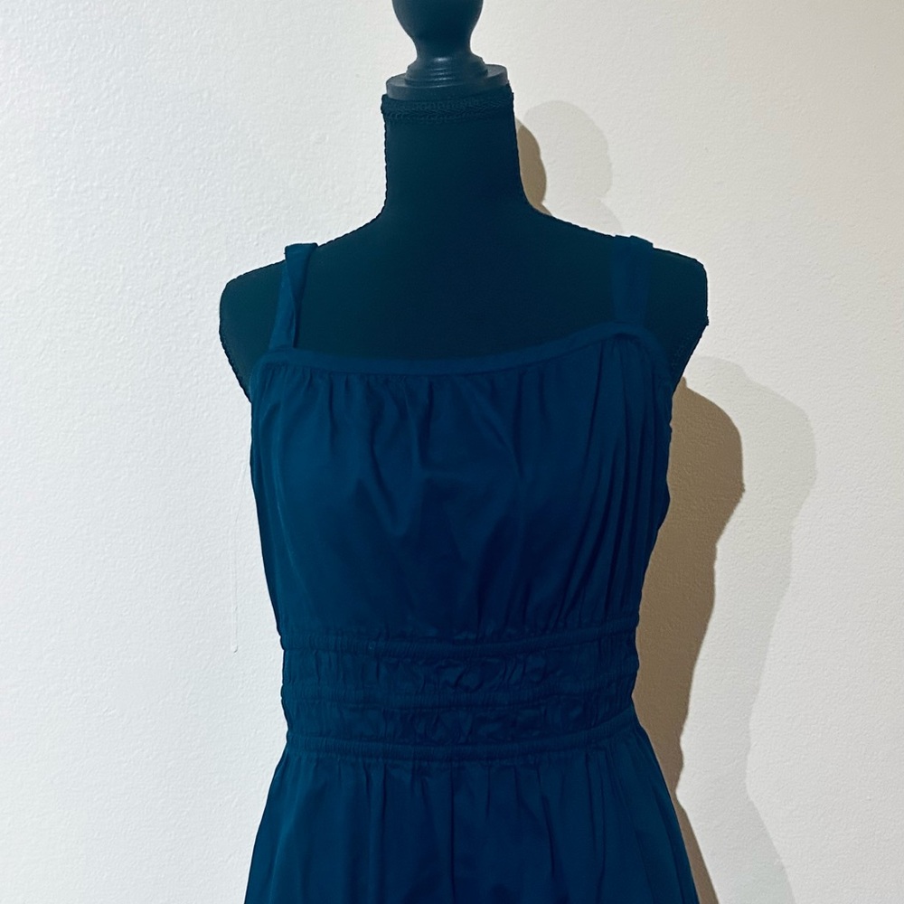 LOFT Navy Square-Strap Maxi Dress - Picture 3 of 8